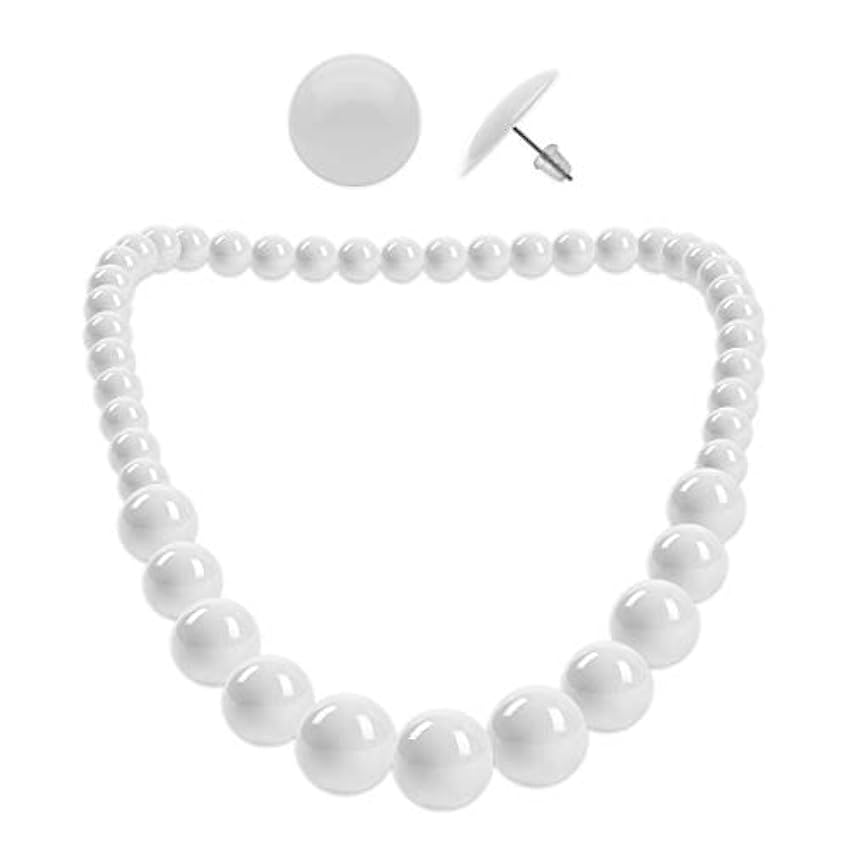 Soul-Cats® 1 collier de perles + 1 paire de boucles d´oreilles rondes Ensemble hbx26nM5